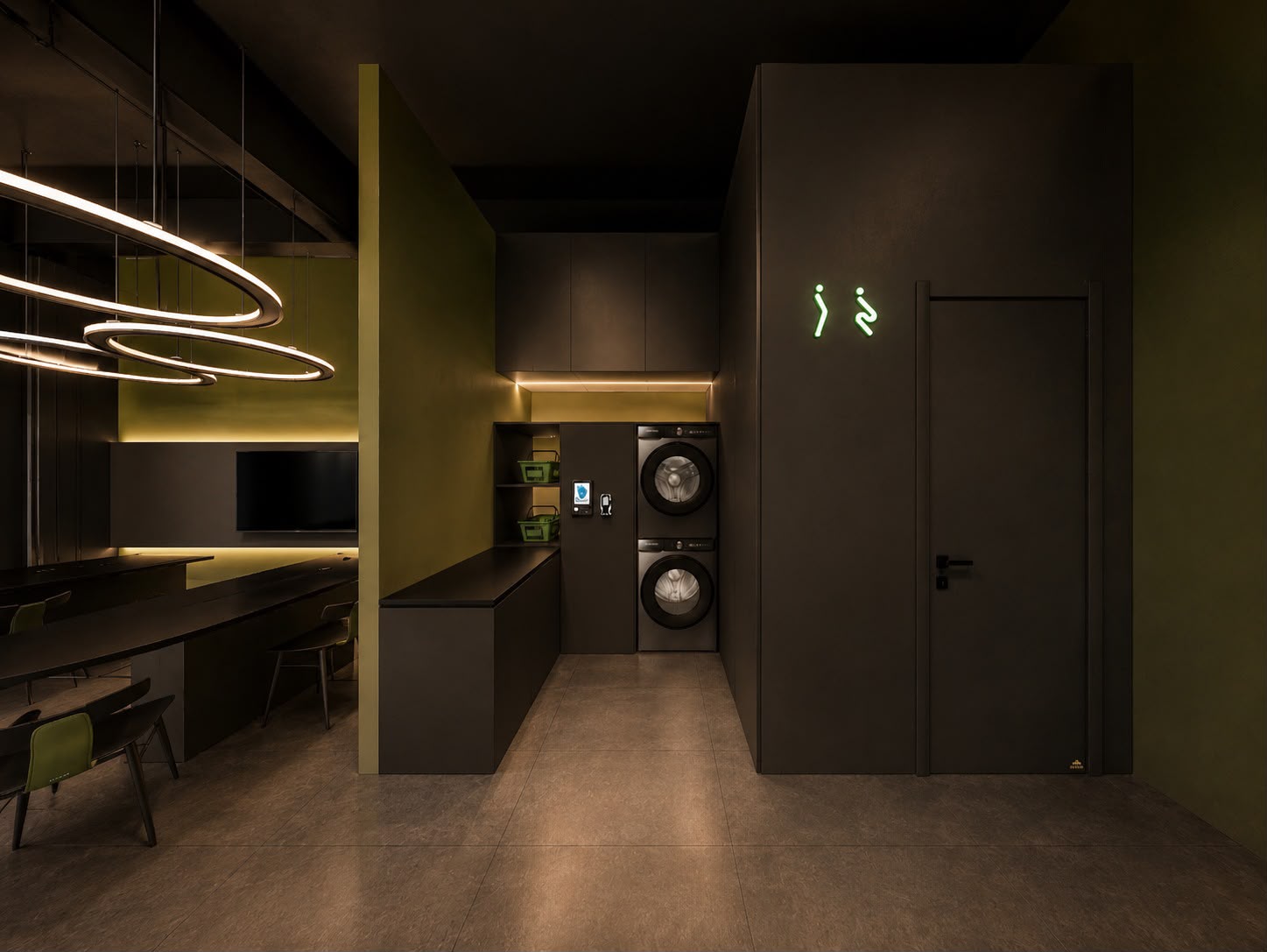 Lavanderia self service integrada ao lounge M3VOLT