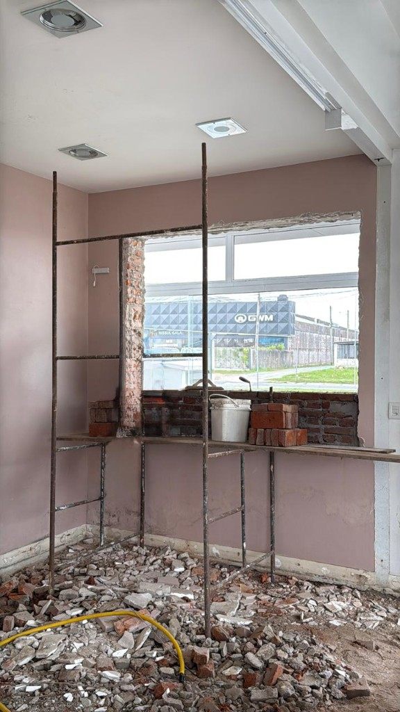 Abertura estrutural na obra do hub M3VOLT em Pelotas/RS